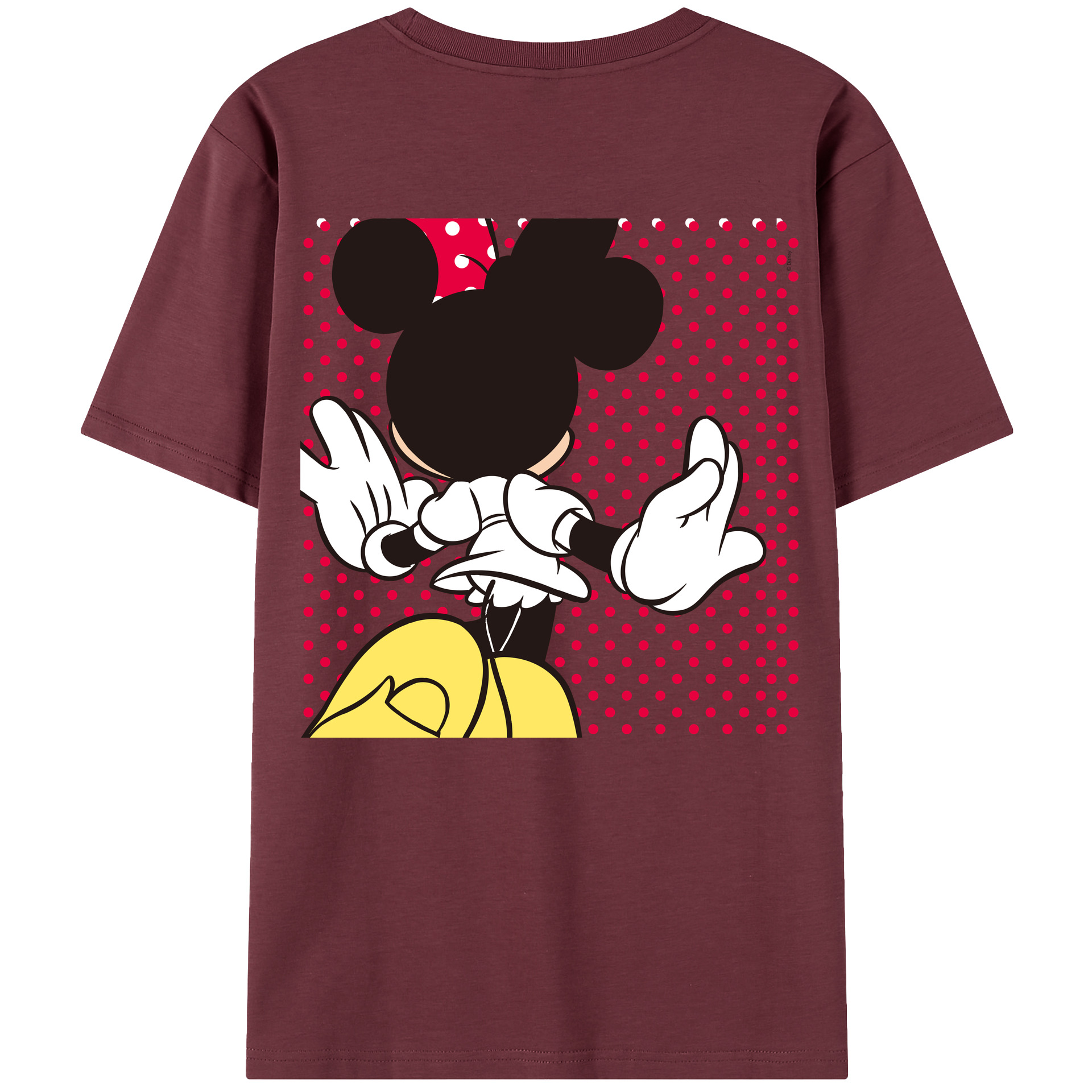 （画像用） ミッキーマウス Mickey Mouse 綿100％半袖Tシャツ（背面プリント）